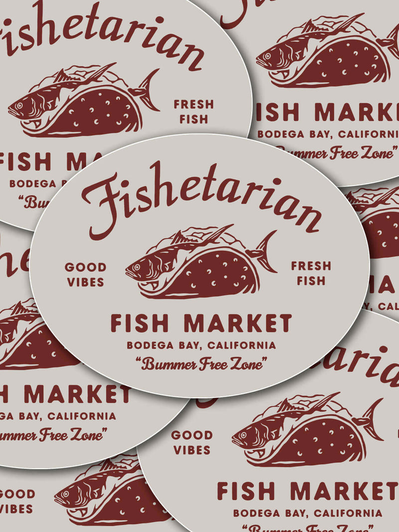 Fishetarian Fish Market Sticker